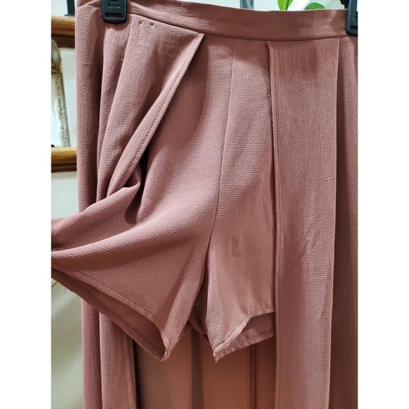 Windsor Pink High Waist Back Zip A-Line Pleated Maxi Skirt With Shorts Size S - Picture 5 of 9